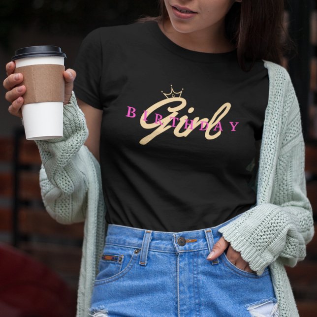 Geburtstagsmädagogik & Kronen, einfach, modern T-Shirt (Von Creator hochgeladen)