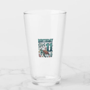 Geburtstagsmädchen 11 Meeresschildkröte Vintage-St Glas