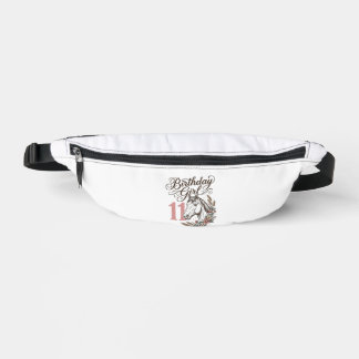 Geburtstagsmädchen 11 Pferd Floral Vintage-Shirt-D Bauchtasche