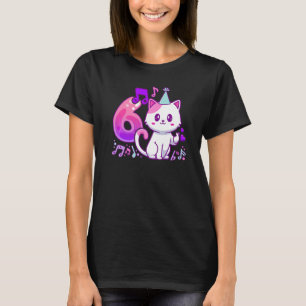 Geburtstagsmädchen 6 Jahre alt, K-Pop Fingerherz,  T-Shirt