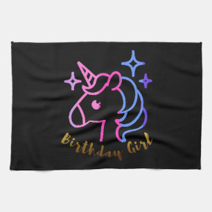 Geburtstagsmädchen Einhorn Einhorn Einhorn Geschen Geschirrtuch