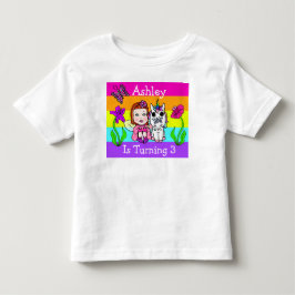 Geburtstagsmädchen Fairy and Unicorage Age and Nam Kleinkind T-shirt