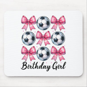 Geburtstagsmädchen Fußball Mädchen Fußball Mama Ma Mousepad