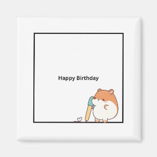 Geburtstagsmagnet, süßer Hamster-Geburtstagsmagnet Magnet