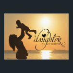 Geburtstagsmutter von Tochter Gastgeber Einladung<br><div class="desc">"A DAUGHTER IST A JOY FOREVER" in schöner Typografie/Kalligrafie auf IHREM FOTO ( oder Sie können das Template Foto verwenden ) individuelle Geburtstagsfeier Einladung für eine Änderung. Ich dachte,  dies würde eine einzigartige Mutter-Hosting-Party Einladung für Töchter jeden Alters machen,  vom 1. Geburtstag,  süß16 bis zu jedem Geburtstagsfest!</div>