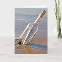 Geburtstagsnachricht in Flasche
