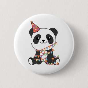Geburtstagspanda für Kinder - eine Geburtstagskart Button