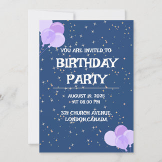 GEBURTSTAGSPARTE EINLADUNG