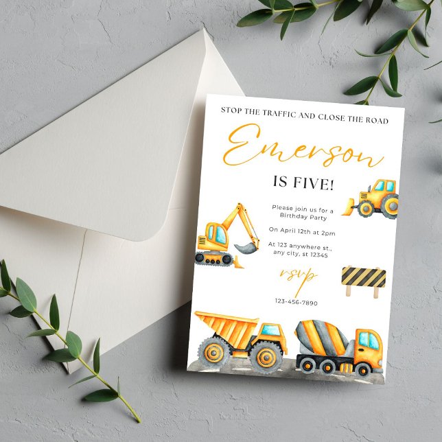 Geburtstagspartei Baugewerbe Dankeskarte (Von Creator hochgeladen)