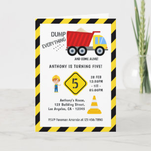 Geburtstagspartei Baugewerbe Einladung