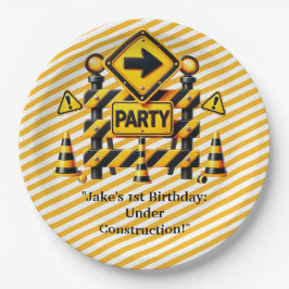 Geburtstagspartei Baugewerbe Pappteller