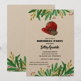 Geburtstagspartei der Vintagen Lady Einladung