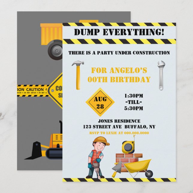 Geburtstagspartei des Bauarbeiters (Vorne/Hinten)