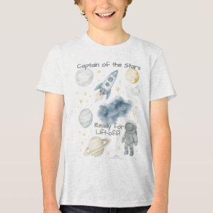Geburtstagspartei des Kosmischen Weltraums   Raket Tri-Blend Shirt