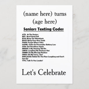**GEBURTSTAGSPARTEI DES SENIORS** EINLADUNG (HINZU