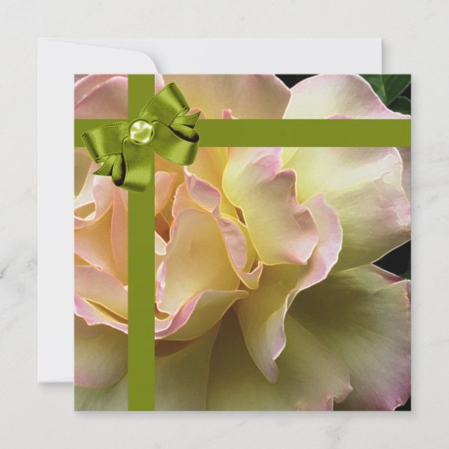 Geburtstagspartei Elegante Rose Einladung (Vorderseite)