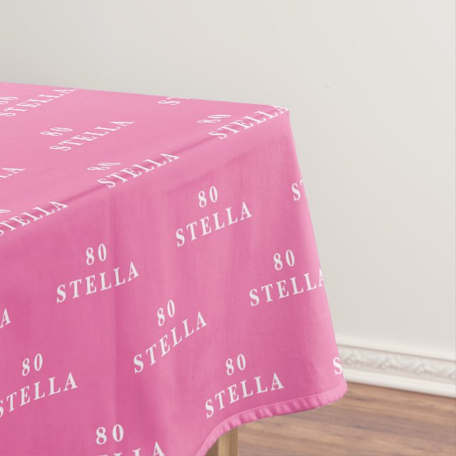 Geburtstagspartei Name Rosa Modernes Muster Tischdecke (Beispiel)