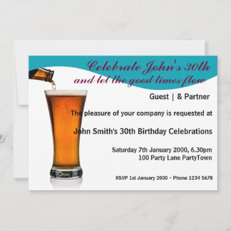 Geburtstagspartei Personalisiert Einladung