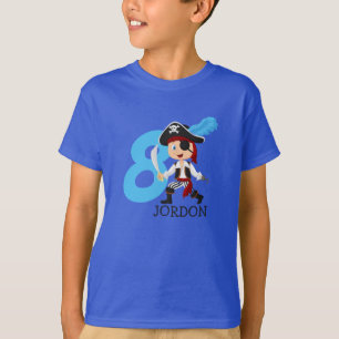 Geburtstagspartei Pirate 8. Name T - Shirt