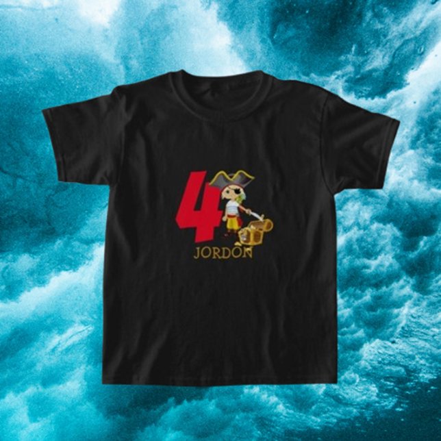 Geburtstagspartei Pirate T-Shirt (Discover our Kid's Cute Pirate Boy T-Shirt, designed for comfort and fun.)