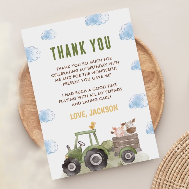 Geburtstagspartei von Landtieren Dankeskarte (Von Creator hochgeladen)