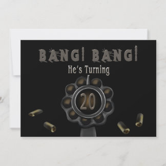 GEBURTSTAGSPARTEINVITATION - 20. - BANG-Zinn Einladung