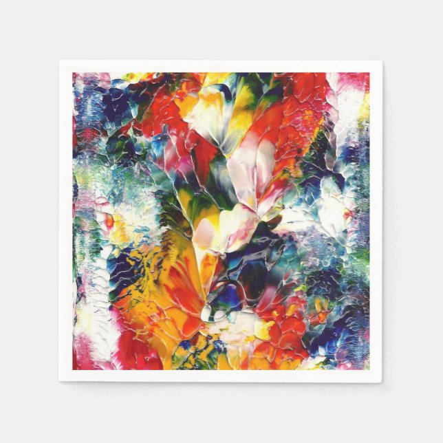 Geburtstagsparty Art Standard Cocktail Napoleon Serviette (Vorderseite)