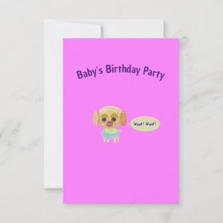 Geburtstagsparty Baby Pink Einladung