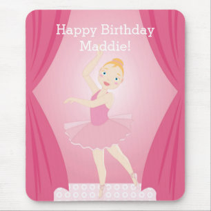 Geburtstagsparty Ballerina Mousepad