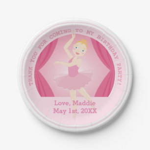 Geburtstagsparty Ballerina Pappteller