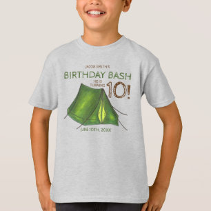 Geburtstagsparty Bash Camp Zelt Sleepover Camping T-Shirt