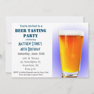 Geburtstagsparty Beer Degustation Einladung