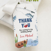 Geburtstagsparty beim Fischen Danke, Tag