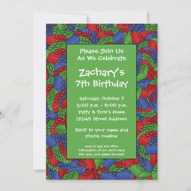 Geburtstagsparty - Boy Construction Einladung (Vorderseite)