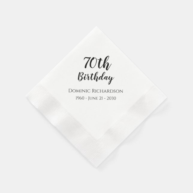 Geburtstagsparty Cocktail Napkins Custom Serviette (Ecke)