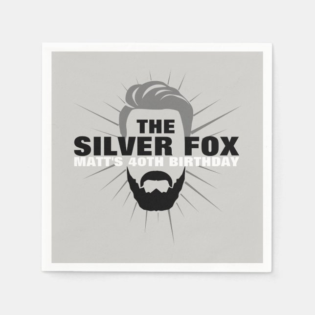 Geburtstagsparty-Cocktail-Servietten Serviette (Vorderseite)