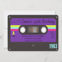 Geburtstagsparty der 80er Jahre, Retro-Kassettenba
