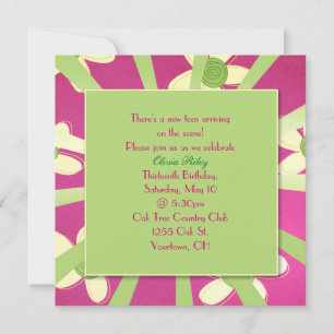 Geburtstagsparty der Mädchen Einladung