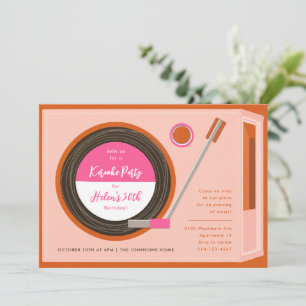 Geburtstagsparty der Plattenspielermusik Einladung