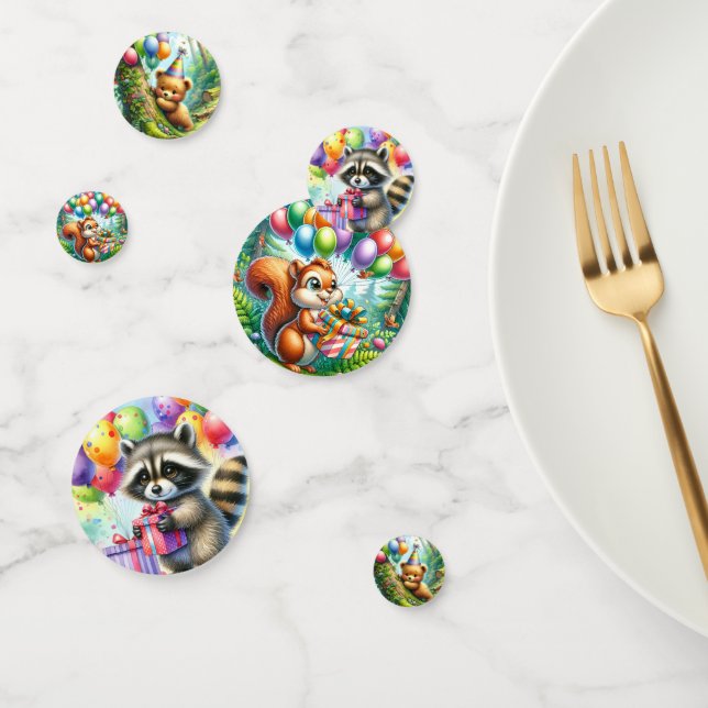 Geburtstagsparty der Waldtiere Konfetti (Gruppe)