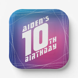 Geburtstagsparty eines coolen Jungen Pappteller