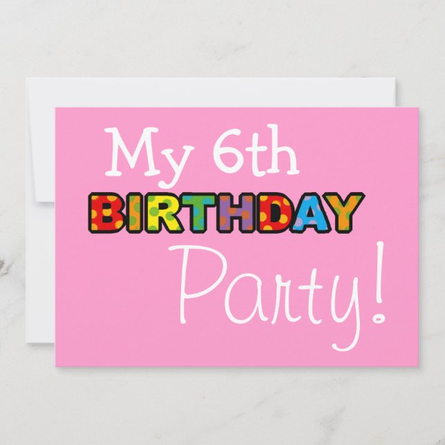 Geburtstagsparty Einladung (Vorderseite)