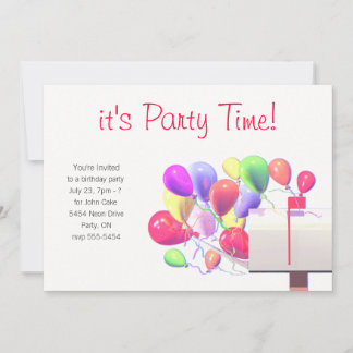 Geburtstagsparty Einladung Balloon Mail