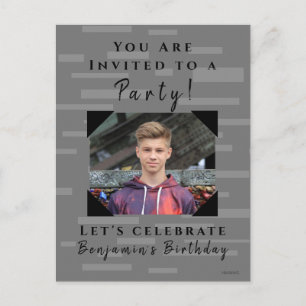 Geburtstagsparty Einladung mit Foto Postkarte