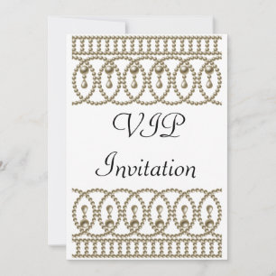 Geburtstagsparty Einladung White Gold VIP