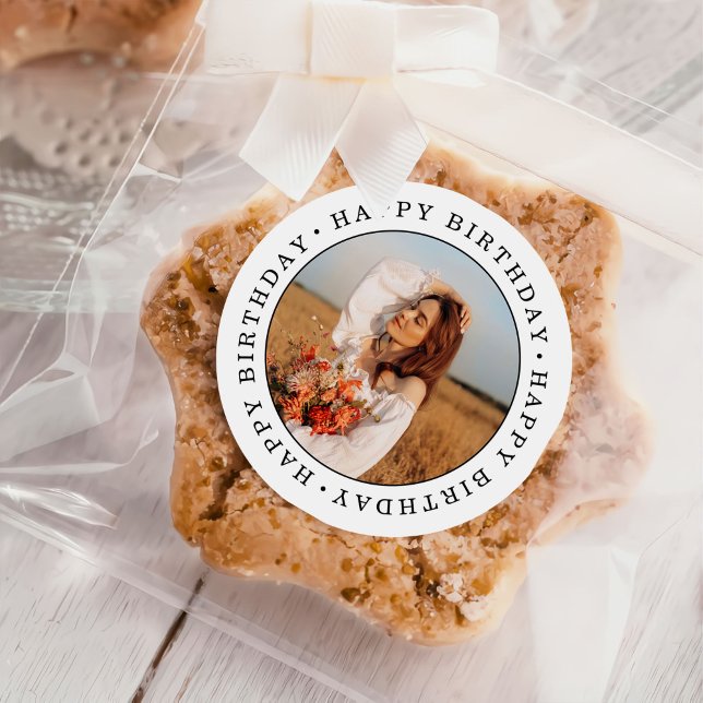 Geburtstagsparty-Foto Runder Aufkleber (Von Creator hochgeladen)