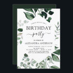 Geburtstagsparty Frühling Botanisches Grün Einladung<br><div class="desc">Grüne Grüne Wasserfarbe Geburtstagsparty Einladungen beinhaltet schöne und elegante Schrift Typografie mit modernem und elegantem Grün für die besondere 16.,  18.,  21.,  30.,  40.,  50.,  60.,  70. Geburtstagsfeier.</div>