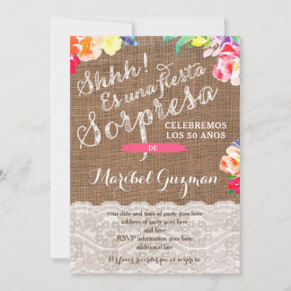 Geburtstagsparty für Lady, Spanisch Einladung