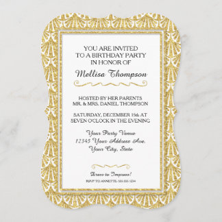 Geburtstagsparty Glam Great Gatsby Style Einladung