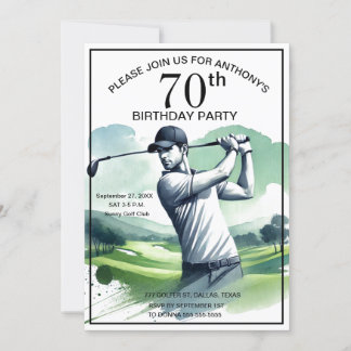 Geburtstagsparty Golfer Sports Par Adult Golf Einladung